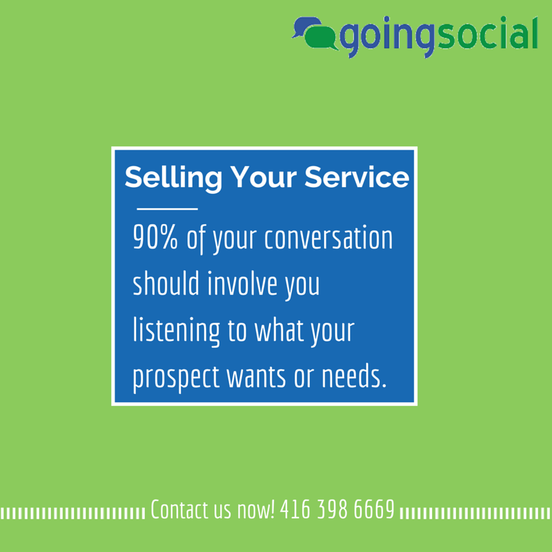 iGoSocial's tweet photo. 90% of your conversation should involve you listening to what your prospect wants or needs. #socialmedia #marketing http://t.co/IBnOTGCkFK