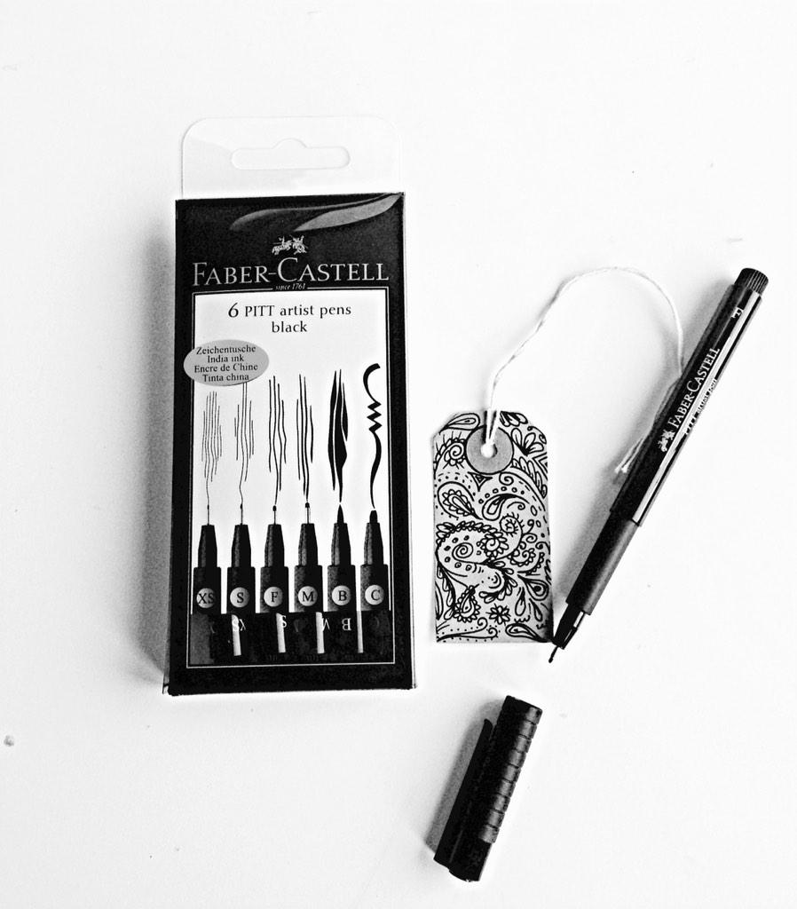 VintageRocksLyd's tweet image. We LOVE these pens by @FaberCastell for decorating our #vintage price tags #doodle #Zentangle #lovemyjob #upcycled