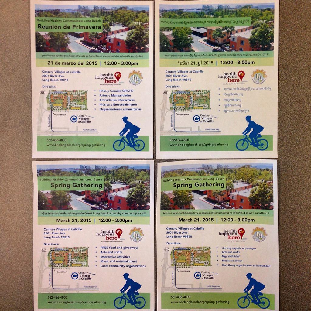 BHCLongBeach's tweet photo. Check out our #quadrilingual, #LanguageAccess flyers for #SpringGatheringLB! See you on March 21st! http://t.co/2imFHUJSIx