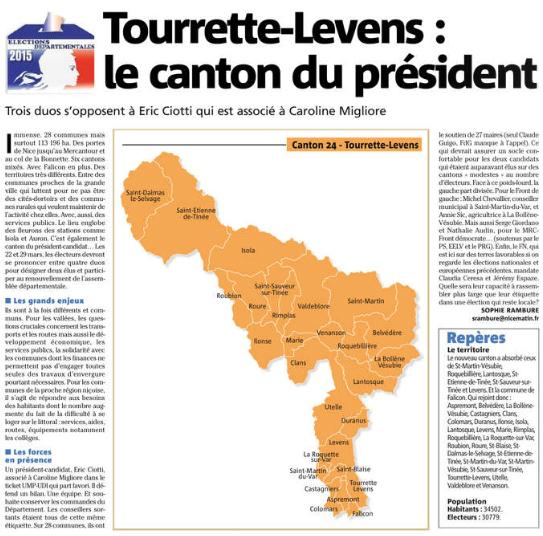 MCArnautu's tweet photo. Le canton de #Tourrette-Levens et nos candidats qui s'y présentent dans @Nice_Matin. #departementales2015 http://t.co/AQMBYzM5cM