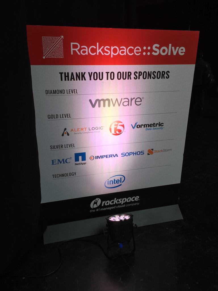 SocialTIS's tweet image. #CloudEncryption front and center @Rackspace :: Solve