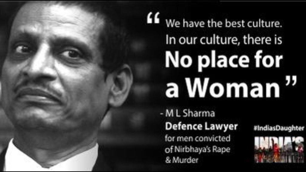 SFWiltshire's tweet photo. ...and in our culture, there is no place for M L Sharma  #IndiasDaughter #NirbhayaInsulted http://t.co/0wMnMp3OJL