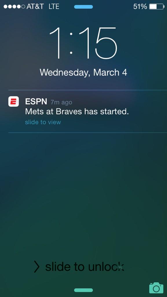 CarsonSimpson's tweet photo. What a beautiful sight #Braves http://t.co/JSwEzEOPIM