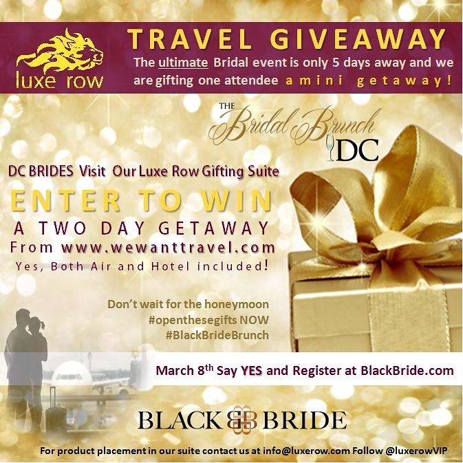 luxerowvip's tweet photo. Brides join @blackbride March 8th at http://t.co/ToYCaTxefR for a chance to win our #travel #giveaway! #LuxeRowVIP http://t.co/RLGIrm572L