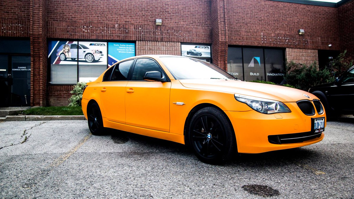 gtacarwrap's tweet photo. BMW 5Series #transform from #white to #matteorange #3M #vinylwrap #carwrap #jobedoneright #gtacarwrap #vehiclewrap http://t.co/pgZfo8DHzE