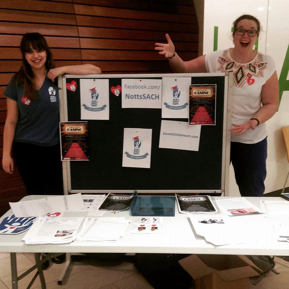 NottsSACH's tweet photo. Team Notts are loving life at the Paeds Careers event this eve. Come down and find out more. #Giveyourheartout http://t.co/QLaoSZkLct
