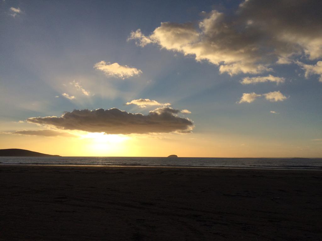Enjoying an after work walk on #westonsupermare beach #sunset