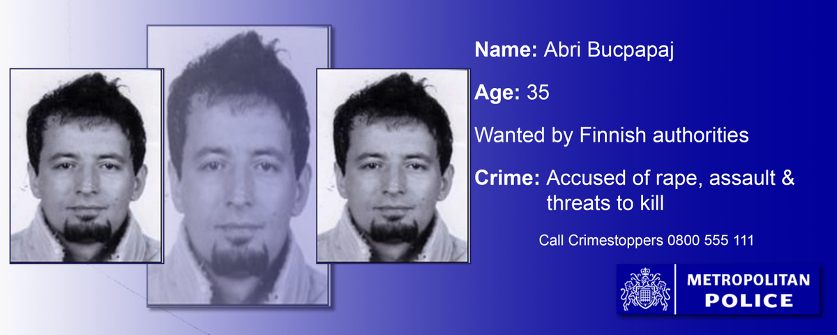 metpoliceuk's tweet photo. Help us find this man accused of rape in Finland. May be in #Harrow #Barnet #Brent #OpSunfire http://t.co/t7eWduJrG7 http://t.co/24kzzAqmWI
