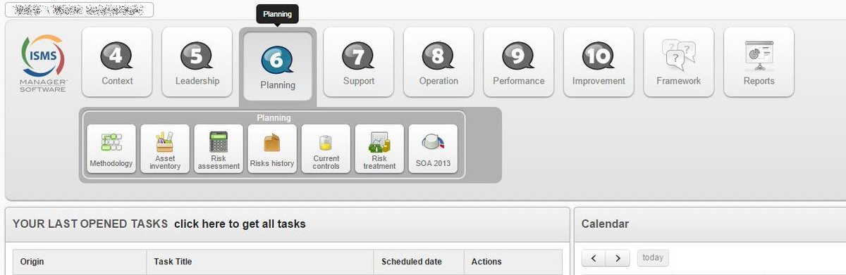#ISMSMANAGER #GRC #ISMS #ISO27001 
New major improvement to the navigation menu for ISMS Manager Software