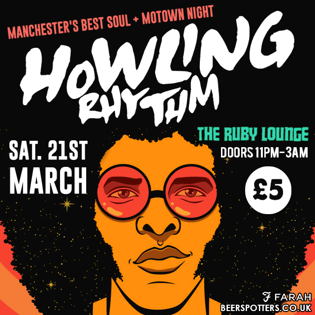 howlingrhythm's tweet photo. We're back at @TheRubyLounge on 21st March, who's avin' it?! #howlingrhythm #howlon #funk #soul #motown #manchester http://t.co/xfvuN7Lvjp