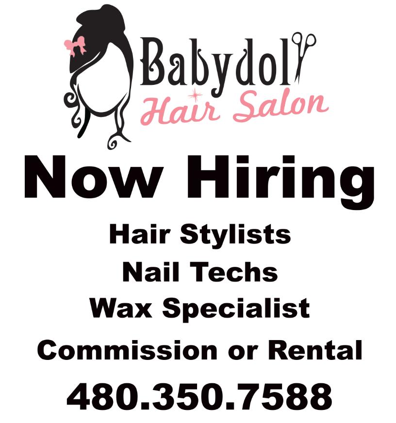 babydollhair's tweet image. Looking for a new #Salon that offers a #FunEnvironment &amp;amp; monthly
#ContinuedEducation? #NowHiring #Stylist #Wax #Nails
