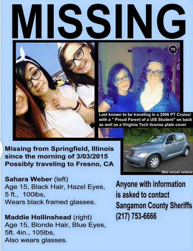 TheChiveIL's tweet photo. #ComeHomeGirls #findmaddieandsahara @FindMnS http://t.co/q2eSdX7xnU