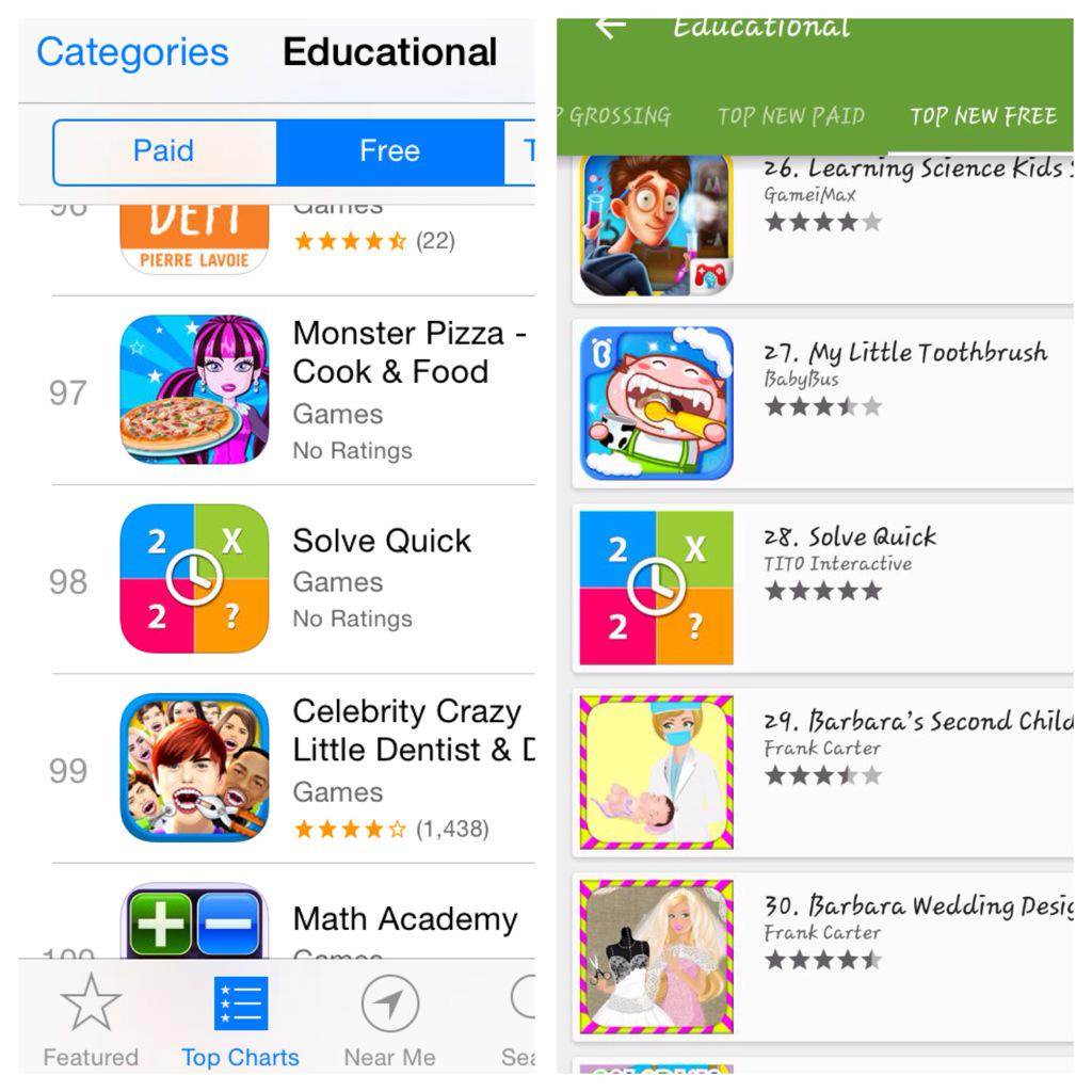 TitoInteractive's tweet image. Thanks to everyone who downloaded #SolveQuick last week. It's off to a great start on #iOS and #GooglePlay #mathgame