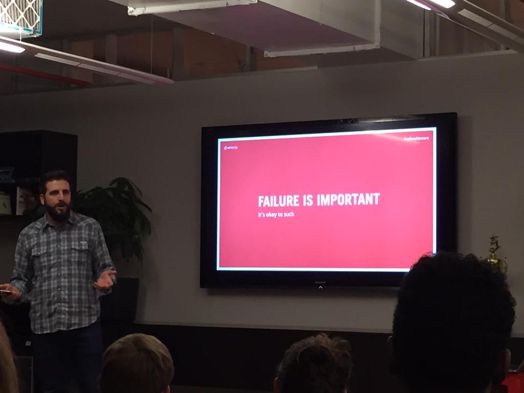 TechnicallyBMR's tweet photo. "It's okay to suck" #refreshbmore http://t.co/1rYYzr9rHv