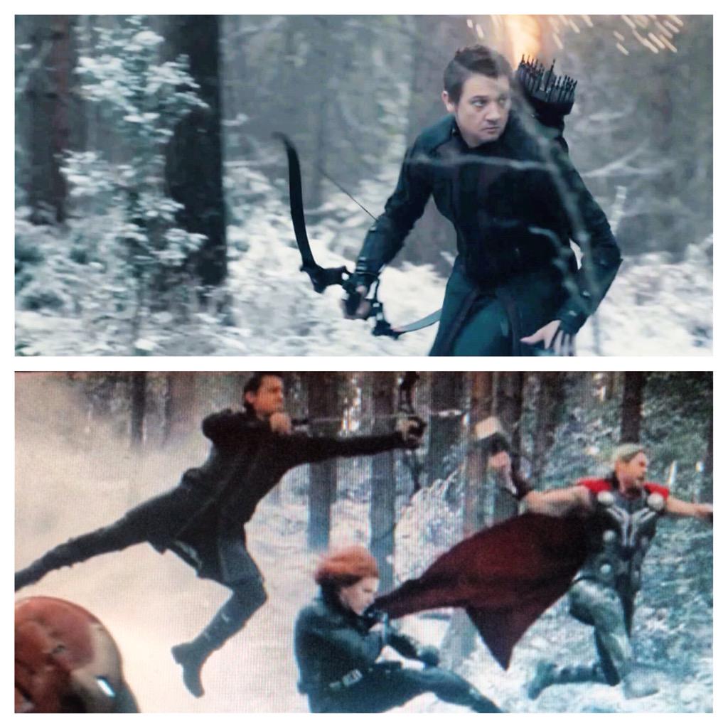 HOYTARCHERYInc's tweet photo. No surprise #Hawkeye went straight to his trusty #Hoyt to save the world! #AvengersAgeOfUltron #GetSeriousGetHoyt http://t.co/1KT751owMW