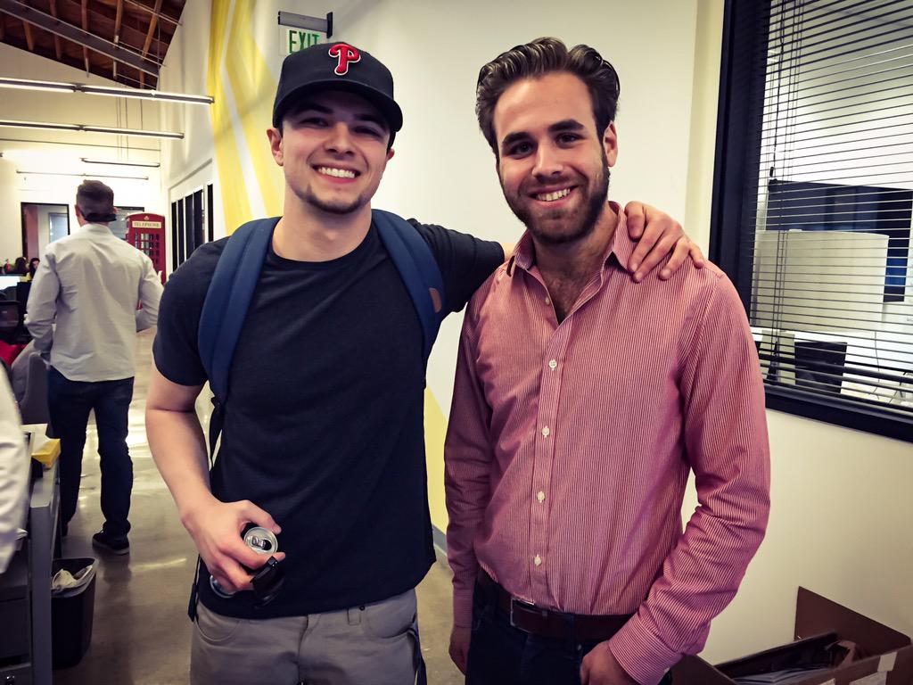 bigframeco's tweet image. Look who stopped by the #BigFrame office! Client @mikeybolts and manager @baashley (#MikeyBolts #YouTube)