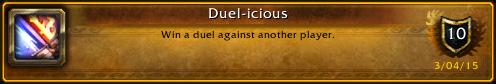 Silvermanee's tweet photo. I just earned the [Duel-icious] Achievement! #Warcraft http://t.co/6PyCfsUcD3