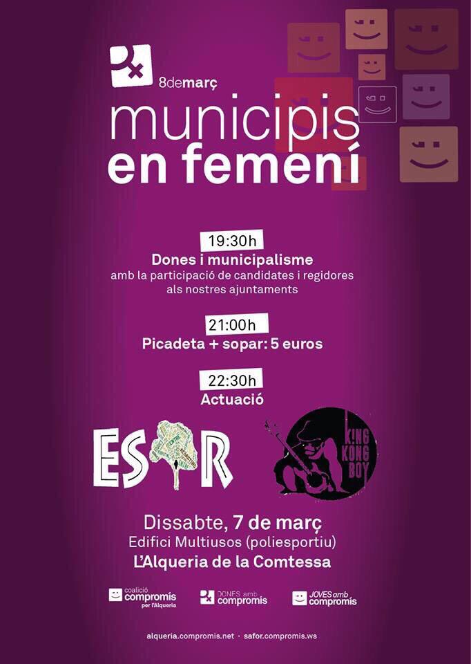 CompromisGDM's tweet image. .@DonesCSafor organitza &apos;Municipis en femení&apos; safor.compromis.net/2015/03/02/mun… @ESiRAgres @KingKongBoyBand