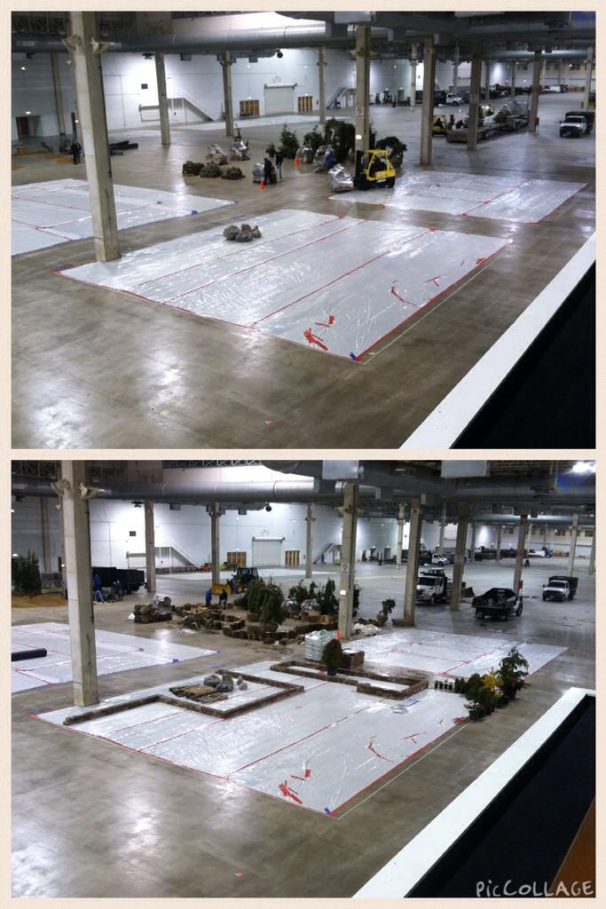 Build-out day 1 @ChicagoFlower: taking shape!
