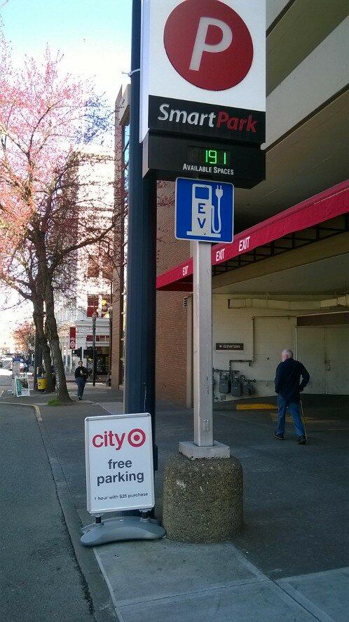 The smart park garage across the street from City Target!!! #validation #$25purchase #1hourfree #comecheckusout!