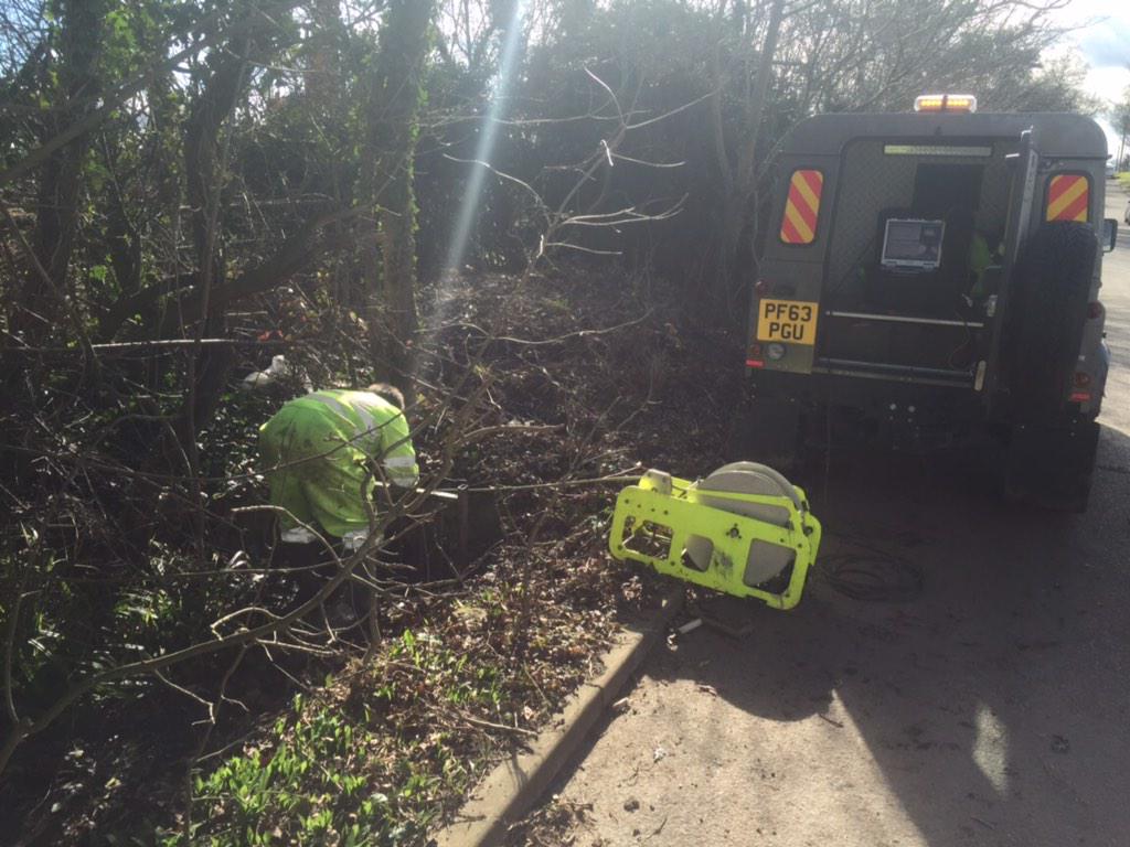 pipe_view's tweet photo. Outfall and culvert surveying at a new cemetery plot! #CulvertSurvey http://t.co/yo29gRlHK3