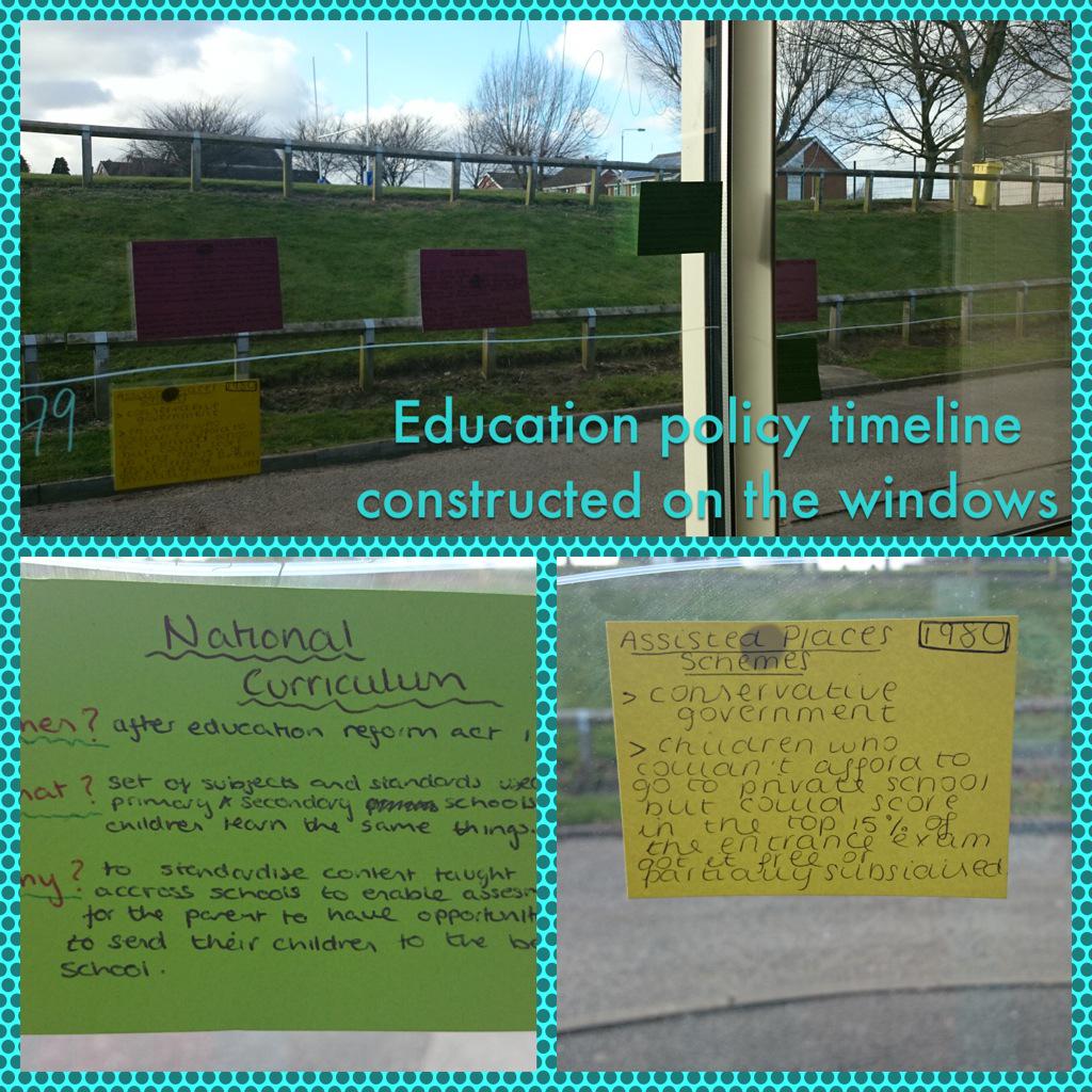 SouthwoldsSoc's tweet photo. Year 12 working together to learn how schooling has changed. #windowpens http://t.co/1poMzDXFUC