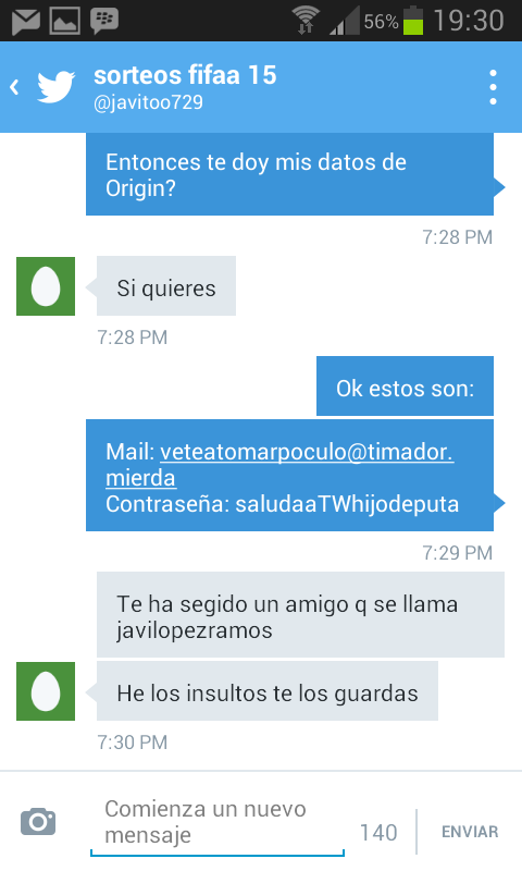 FIFA15betsUT's tweet photo. @javitoo729 es un TIMADOR! RT para que no time a nadie, encima me dice que no le insulte http://t.co/PYZx4wv0YM