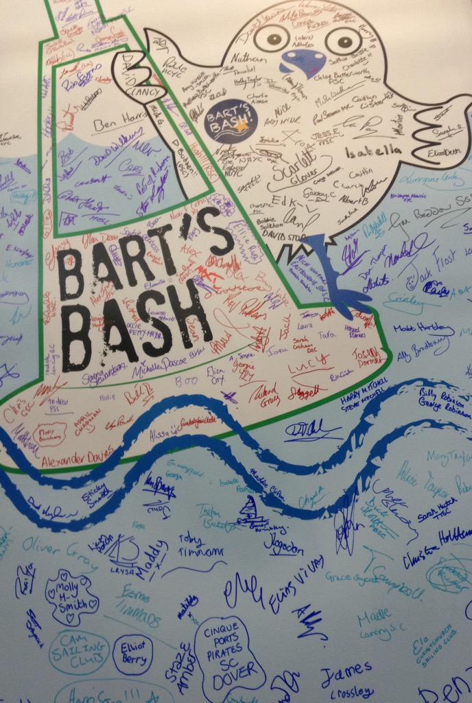 BartsBash's tweet photo. Love this picture! thank you if you dropped by our stand and signed @RYA @DinghyShow #sailonbart #bartsbash2015 http://t.co/TiowqGoq7E