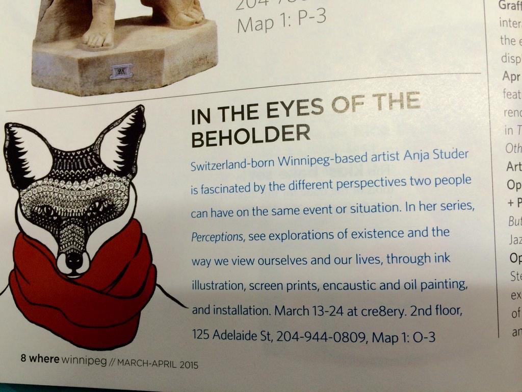 anjastudios's tweet photo. Mentioned in Where magazine! :) #exhibition http://t.co/U70rnVOrCL