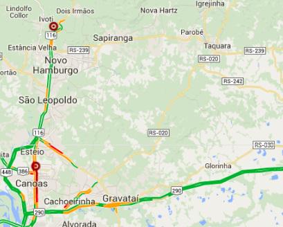 jornalnh's tweet photo. Há congestionamento no trecho de #Canoas da #BR116 devido ao acúmulo de água na pista Congestionamento chega a 5km http://t.co/WyOuQ5g3Q6
