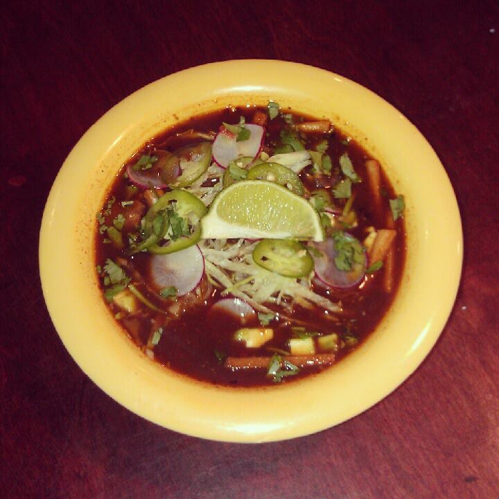 tacotweet's tweet photo. Posole. A rich hominy stew with seared pork and grilled chicken #restaurantweek #portland http://t.co/CF28LwQ5BN
