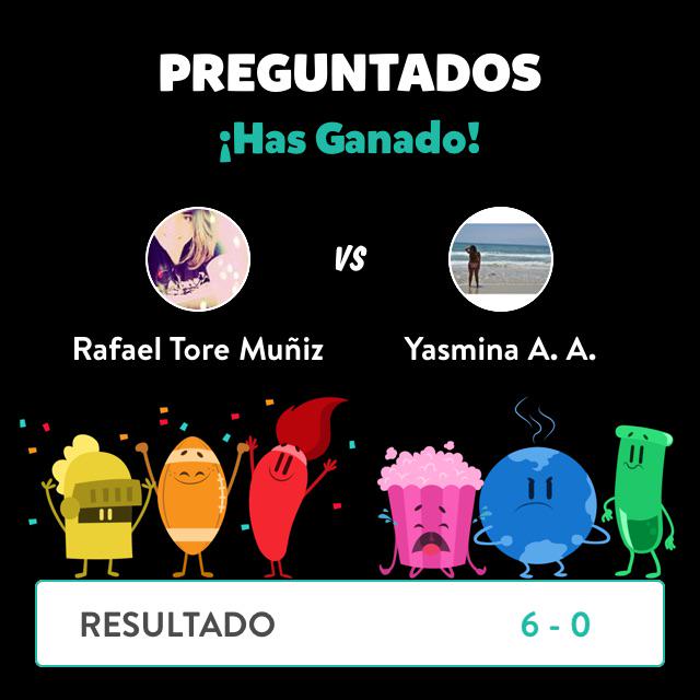 rafadalemambo's tweet photo. ¡Rafael Tore Muñiz ganó una partida contra Yasmina A. A. en Preguntados oleeee yoo buajajajaj http://t.co/56urGAiD05 http://t.co/RVMT9AwA7w