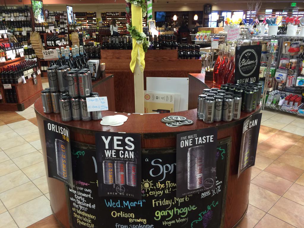 OrlisonBrewing's tweet image. All set to sample IPL, Lizzy's, Clem's, and Brunette at QFC in Bellevue. They also have Roast House Stout on draft!