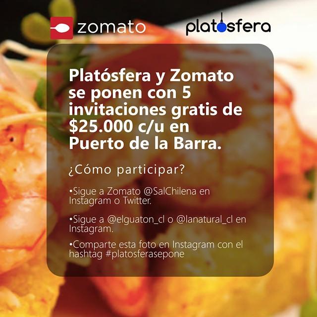 LaNatural_CL's tweet photo. Comida gratis? 25.000 en el restaurant Puerto de la Barra? Concursa hasta el 7 de marzo! http://t.co/9dKlgG7qsF http://t.co/uDTcAI0f8P