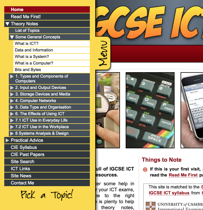 igcseict's tweet image. After a bit of feedback, I've made the menu a bit more obvious, and a little easier to use