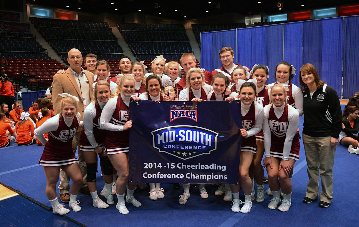 CvilleTigers's tweet photo. Congratulations to @CUcheerleading on its fifth @MidSouthSports Championship!!! #CUTigers http://t.co/4386IZdvTh