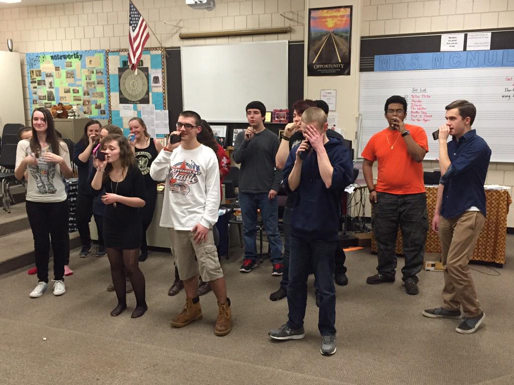 VoicesReChoired's tweet image. We are getting ready for Friday! Can't wait to see the @NUNoreasters and @Amalgamates at #SpringSing2015