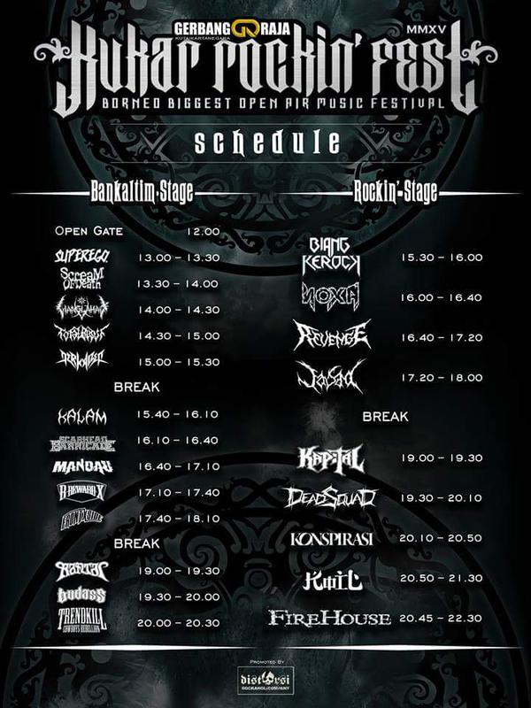 Rundown KUKAR ROCKIN' FEST 2015!! @distorsirock <a href="/koiltv/">KOIL BAND</a> <a href="/DEADSQUAD_Band/">DeadSquad Official</a> <a href="/Jasad_bdm/">JASAD OFFICIAL</a> <a href="/KAPITALBorneo/">KAPITAL</a> <a href="/KONSPIRASIBand/">KONSPIRASI</a>