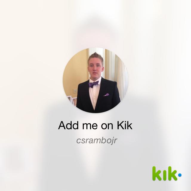 tedbrownsr's tweet image. Hey! I'm on #Kik - my username is 'csrambojr' kik.me/csrambojr