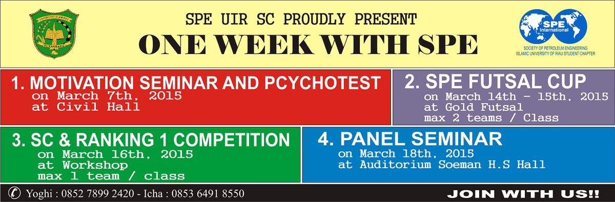 SPESCUIR's tweet photo. come on guys! join our event! #SPESCUIR cc : @HMTP_UIR @IATMI_SM_UIR  @petroleumUIR12 @PerminyakanUIR http://t.co/M8HUue76Uy