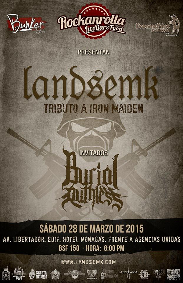 EduECardenas's tweet photo. Landsemk en Maturin 28/03 presentando Tributo a #IronMaiden en @Rockanrollabar a partir de las 8:00pm. Corran la Voz! http://t.co/eVZ7ADvaql