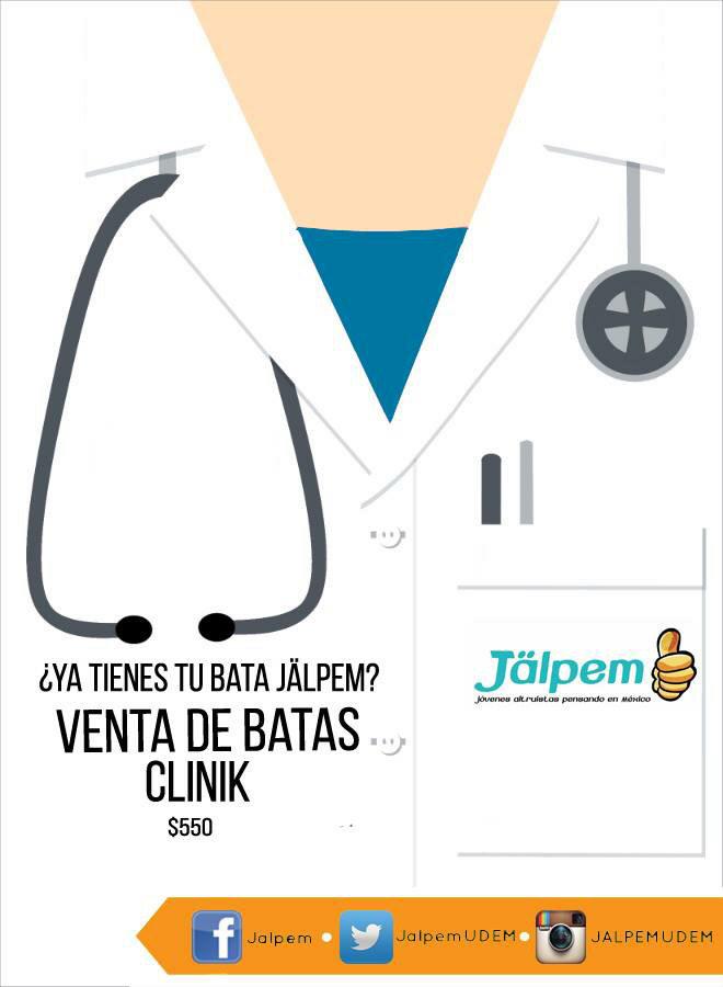 JalpemUDEM's tweet photo. Envíanos un correo a jalpem2015@gmail.com con tu nombre (como aparecerá en la bata), tu talla y celular 🏥 http://t.co/dB5RT1a0Jo