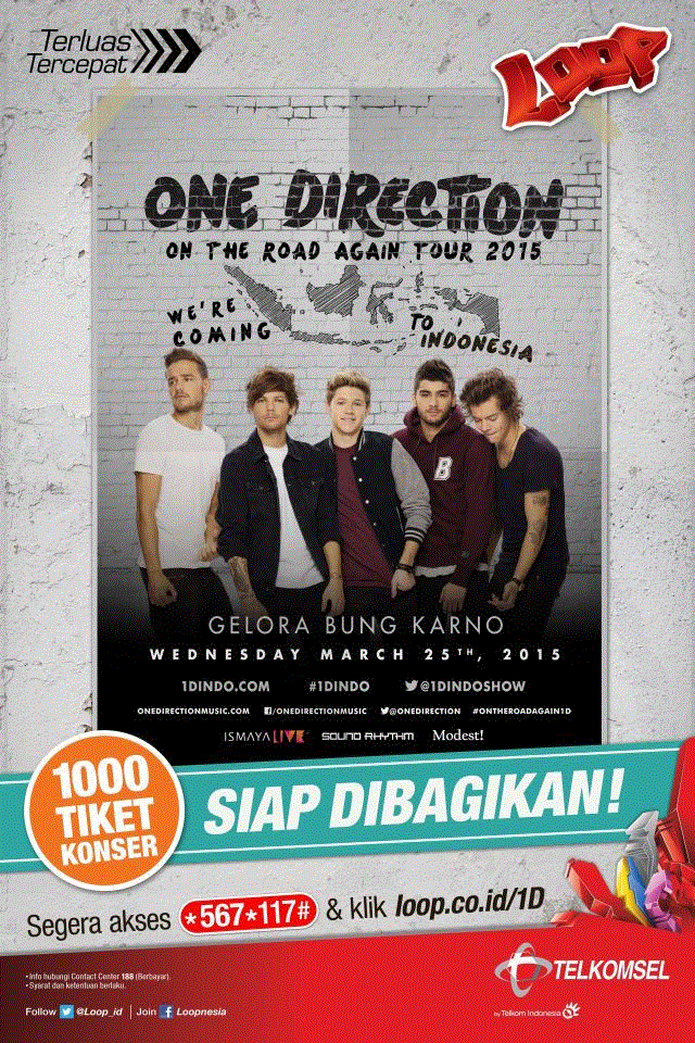 “Mau tiket konser 1D? Aktifin paket LOOP 1D di *567*117# , mainin gamesnya di loop.co.id/1d  . #LOOP1D “