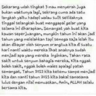 Semangat buat kita seperjuangan:') @rizkafgan28 <a href="/tiiya_seftia/">Seftia Wulandari</a> @riskaaaAR <a href="/heniapriyani17/">heni apriyani</a> <a href="/yeni_oktiani/">Y.O</a> <a href="/Tantia_riska/">Riska Tantia</a>