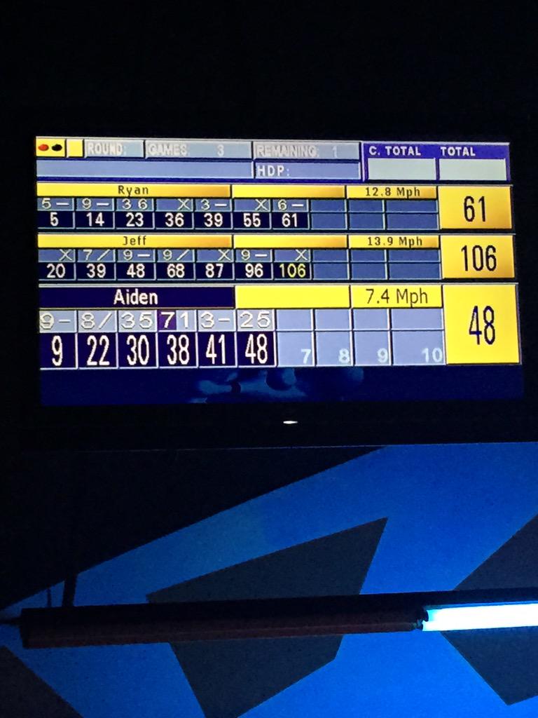 Geelish's tweet photo. Bowling tonight with the fam http://t.co/jt4HtbcMRQ