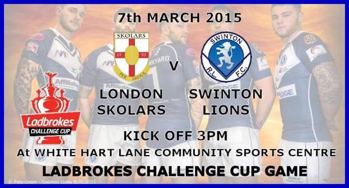 SLLioness's tweet photo. @LondonSkolarsRL v @swintonlion Sunday #Supportyourteam #jointheteam #joindana http://t.co/UF5zuqFqyQ