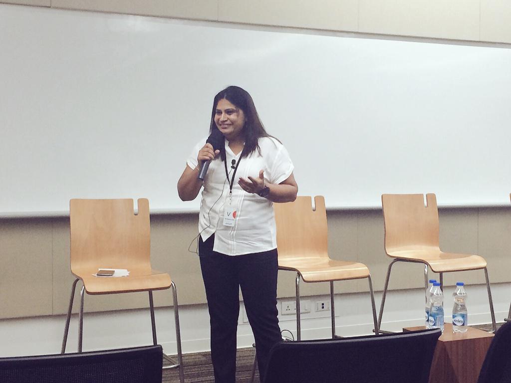 IntuitIN's tweet photo. Kickoff to a motivational #keynote by Vandana Mehrotra, CEO, @Meteonic #IWD2015 #IntuitLife http://t.co/4hWCncm16I