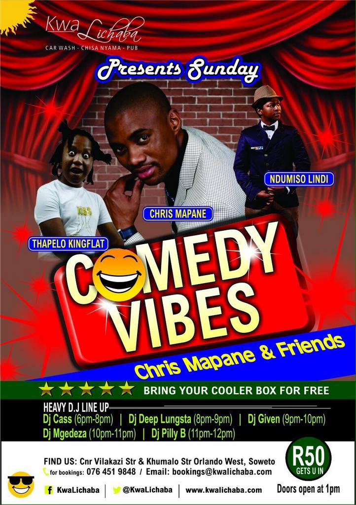 luckzo's tweet photo. Every Sunday catch @ChrisMapane &amp; friends @KwaLichaba http://t.co/2nZCM2QTyq