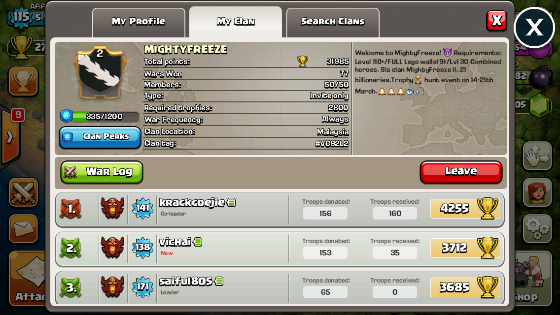 AfifOzawa's tweet photo. @twt_MYcoc come n join pre push trophy till main event trophy push on 14th-21st March! #MIGHTYFREEZE http://t.co/LDNv7atz70