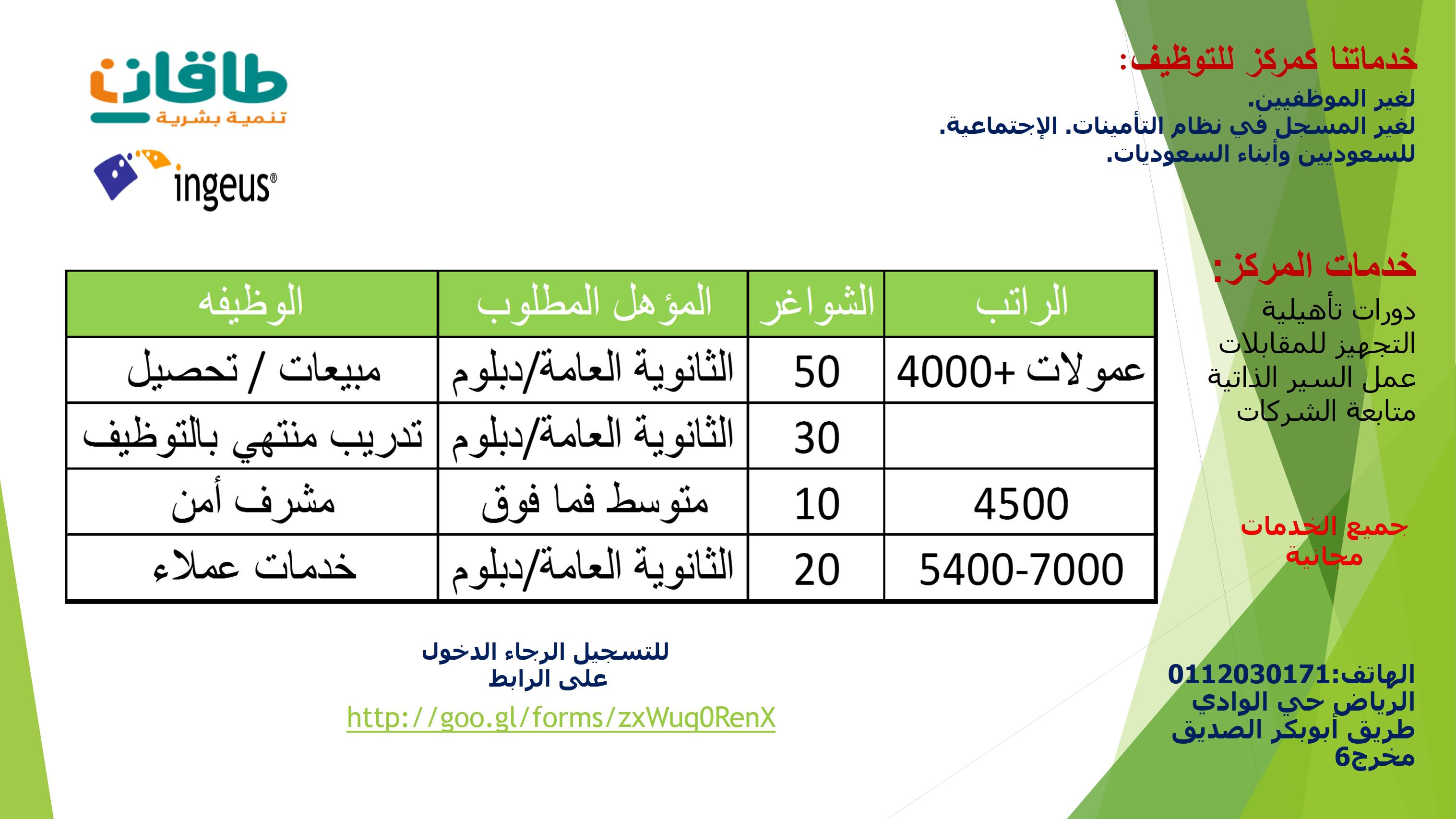 موقع طاقات للتوظيف النسائي بجده